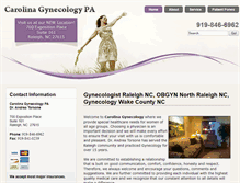 Tablet Screenshot of carolinagynecologync.com